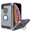 Magnetic Ring Kickstand Casos de telefone celular TPU + PC Material híbrido capa para iPhone 13 XR A13 A03S Boost Celero 5G Moto G Puro S22 A21 A51 A71 5G A01 A11 LG AristO5 K51