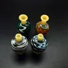 Nouveau Style Fumée US Couleur Perruque Wag Verre Bulle Carb Cap 28mmOD Unique Caps Universels Pour Quartz Banger Bangs En Verre