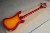 Fábrica personalizada canhoto cereja sunburst 4 cordas guitarra elétrica com rosewood fingerboardchrome hardwaresoffer customiz5620466