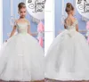 2020 Tulle Flower Flower Girl Dresses for Wedding Cheer Neck Vintage Learls Bageant Dresses Beautiful Flower Girl Wedding Dr293D