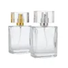 30 ml 50ml lege glas parfumflessen reizen vierkante spray verstuiver vulbare fles geur case 2styles rra2357