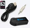 Draadloze AUX Bluetooth-ontvanger voor auto-hoofdtelefoon Luidspreker 3.5mm Bluetooth Audio Muziekadapter Jack met Mic Retail Pakkethoge kwaliteit