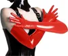 Fashion-Black Adult Sexy Long Latex Gloves Clubwear Sexy Catsuit Ladies Hip-Pop Fetish Faux Läderhandskar Cosplay Kostymtillbehör