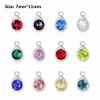 6 opções! 12 pçs / lote colorido cristal birthstone encantos diy acessórios fazendo jóias para bracelete brinco chaveiro colar chaveiro