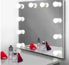 Lampa ścienna Styl LED Vanity Lustro Lusterki Zestaw z ściemnialnymi światłem 10 Żarówki do tabeli makijażu zestaw w opatrunku