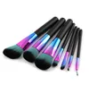 Luksusowy 7 sztuk Makijaż Szczotki Zestaw Rzędy Lip Fundacja Powder Eye Shadow Brow Eyeliner Cosmetic Make Up Brush Beauty Tool DHL Shipping