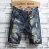 men's stretch short designer jeans fashion pants casual slim fit elastic denim brand clothes shorts male jeans for men mens b233W