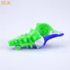 Small conch shape silicone hand pipe portable dry herb concentrate smoking pipes unbreakable tobacco pipe with Siliclab patent