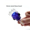 crown skull green and blue male joint bowls 18mm and 14mm glass bowl piece bong bowl for Glass Water Bongs tobacco smoking accessories