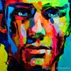 Francoise Nielly Palette Knife Impression Home Artworks Modern Portrait Handmade Oil Painting on Canvas Concave Convex Texture Face100