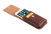 Läder Universal Cell Phone Belt Clip Hölster Korthållare Midjepaketväska Flip Fodral för iPhone Samsung LG Moto Huawei Xiao Mi