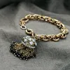 Antique Gold Color Tassel Bracelet Jewelry Fashion Charm Bracelets Bangles for Women