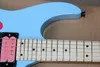 Fabriksanpassad blå elgitarr med Floyd Rose Bridge Svart hårdvara Lönn Gripbräda Rosa HHH Pickuper Kan anpassas