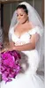 Charming Lace Plus Size Wedding Dresses 2020 Mermaid Off Shoulder Applique Tulle Custom Made Arabic Bride Dress Vestido de novia Bridal Gown