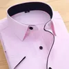 FAISIENS 8XL 9XL 10XL 11XL Sommer Mens Dress Shirts Umlegekragen Kurzarm Weiß Rosa Getäfelt Farbe Business Männer Hemd