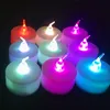 LED Tealight Tea Candles Flameless Light colorful yellow Battery Operated Wedding Birthday Party Christmas Decoration