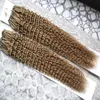 Kinky Curly Micro Loop Hårförlängningar Mikropärla Human Hair1g / Strand Mirco Loop Ring Hair 100% Remy Human Hair Extensions 200g