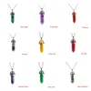 Crystal hanger edelsteen sieraden kristal quartz toren ketting diamant leraar cadeau mama bloem meisje gift rauwe steen