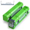 KW Diecast Alloy Double Deck Model Model Model, Magnetic Connection с треком, звуковые огни, отсека, орнамент рождественский мальчик подарки, MS901-2,2-2