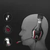 K12 Spelhörlurar PS4 glödande Wired Gaming Headset med Mikrofon Deep Bass Stereo för PC Mobiltelefoner Laptop Gamer