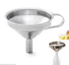 Hot 4 Inch 304 Stainless Steel Funnel With Detachable Strainer Kitchen Tools Funnels free shipping