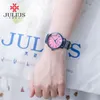 cwp 2021 JULIUS JA-888 Reloj de cuarzo con textura de araña elegante para mujer Reloj de pulsera informal de moda para mujer Reloj vintage dorado D243G