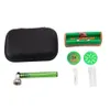 Fumar cachimbos Kit de vidro para Herb Plastic Ervas Grinder + Clássico Tamanho Acrylic Rolling Machine Boca Filtro Dica Atacado