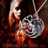 Collar de dragón joyería de alta calidad Daenerys Targaryen fuego y sangre canción de hielo y fuego juego collar con insignia de dragón