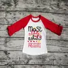 Halloween Jul Baby Kläder Fall Flickor Ruffled Sleeve T-shirts Toddler Baby Unicorn Letter Pumpa Bomull Raglan Tops Kids kläder