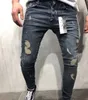 Fashion Mens Jeans Straight Slim Fit Biker Jeans Pants Distressed Skinny Ripped Destroyed Denim Jeans Washed Hiphop Pants