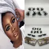 15 Estilos 25mm 6D Vison Cílios Postiços Macios e Naturais Longos e Grossos Cruz Handmade Cílios Postiços 6D Vison Lashes Extensão Pestana