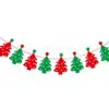Drapeaux de Noël Fournitures de fête Bannière colorée Décorations de Noël Drapeaux de décoration intérieure Père Noël Homme de neige Drapeau de Noël RRA1729