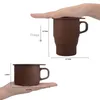 Kapak Yeniden kullanılabilir Portatif Katlanır Kamp Tumbler Genişletilebilir Mug GGA3420 ile 10oz Silikon Katlanabilir Yeniden kullanılabilir Kahve Kupalar Katlanabilir Su Kupası