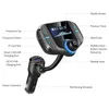 BT70 Car Kit FM-sändarmodulator QC 3.0 Snabbladdare Bluetooth Handsfree-bilar Radio MP3-spelare Dual USB med AUX TF-kortplats