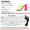 Aneikeh 2020 новый PVC Jelly Sandals Crystal Open Noed сексуальные тонкие каблуки хрустальные женщины прозрачные каблуки сандалии тапочки насосы 41 42