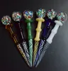 4.9inch Wax Dabber Tool Colored Carb Cap and Wax Rigns Oil DAB DAB Stick Carving Tool dla E-Nail Quartz Banger Szkło do paznokci Bong