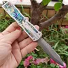 Recommend Newer Mic tech abalone beetle Damascus camping Collecting hunting knife knives D2 copies 1pcs freeshipping