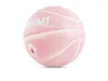 Kuangmi Pink Basketball No 7 Girls مخصصة لطلاب Pink Sao Powder Students Pu Basketer Birthnine Gift310J