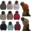 Kış Kadın konfeti Örme Şapka Sıcak Pom Pom renkli Yün Şapka bayanlar Kafatası Beanie Katı Kadın Açık Kapaklar 10 Renkler ZZA982