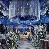 nouveau style cristal clair suspendu fond de cristal décoration de salle de mariage senyu0119