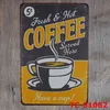 Kawa Cafe Tin Sign Wall Decor Vintage Craft Art Painting Malowanie cyny Plakat Cafe Shop Bar Club Home Decorate