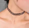 Moda Street Style Sexy Kobiety Retro Tatuaż Choker Stretch Naszyjnik Kobieta Vintage Elastyczne Punk Naszyjniki Biżuteria Prezent Shu9