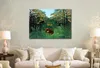 Monkeys in the Jungle by Henri Rousseau oil painting Hand painted modern art wall decor Handmade canvas3893112