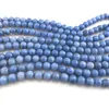 12pcs/lote 10mm Blue Blue Natural Stone Breaded Bracelet Elastic New chegada