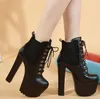 16cm women ankle bootie luxury designer boots platform chunky high heels knight boots motocycle boots come with box size 34 to 40