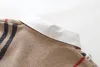秋の温かいウールボーイズセーター格子縞の子供ニットウェアボーイズコットンプルオーバーセーター2-7Yキッズファッションアウターウェア