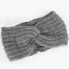 Femmes mode luxe concepteur bandeau tricoté élastique fait à la main bricolage noeud torsadé bandes de cheveux pour l'automne hiver