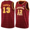 NCAA Harden College Jersey Indiana State University Basketball Jerseys Mens Red Yellow White Blue 999256a