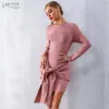 ADYCE 2019 New Summer Arrival Women Bandage Dress Sexy Long Sleeve Bodycon Club Dress Vestido Mini Celebrity Evening Party Dress T5190615