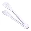 Stainless Steel Scalloped BBQ Tongs with Silicone Cooking Tongs Kitchen Food Clamp Serving Tongs Easy Clean for Vegetable BBQ Cake Bread